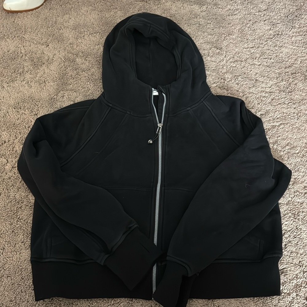 Black zip up hooded jacket